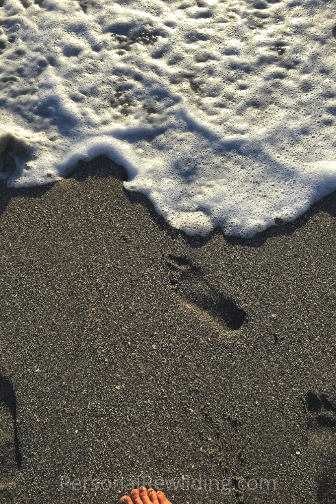 Walking Barefoot In Nature